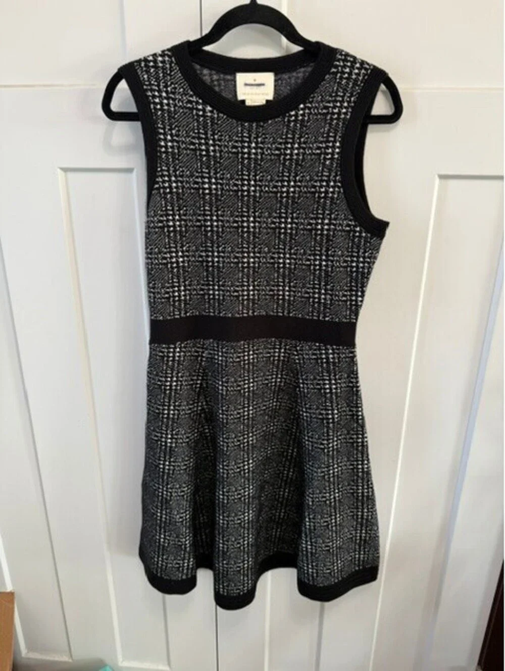 NWOT Kate Spade out West mod plaid knit wool blend soft dress size Small